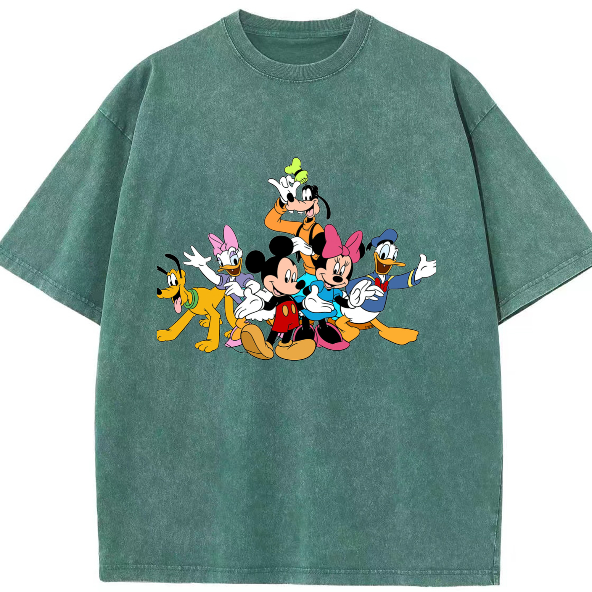 （画像用） ミッキーマウス Mickey Mouse 綿100% ヴィンテージ風 半袖Tシャツ（フロントプリント）